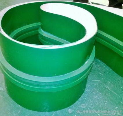 comprar correia transportadora de alta temperatura lustrosa lisa verde de produto comestível de correia transportadora do PVC de 3mm online manufacture