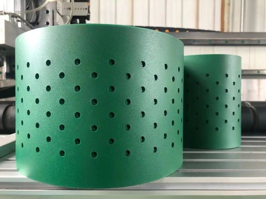A correia transportadora verde do Pvc da gasolina de baixo nível de ruído alisa lustroso