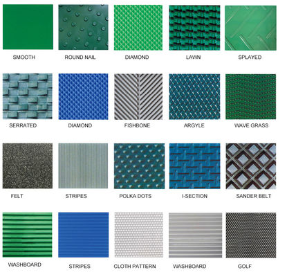 A correia transportadora do teste padrão do PVC veste - a correia transportadora superior áspera resistente várias cores pretas/azuis verdes está disponível