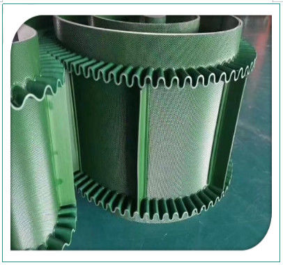 Cinturão transportador plano de PVC verde