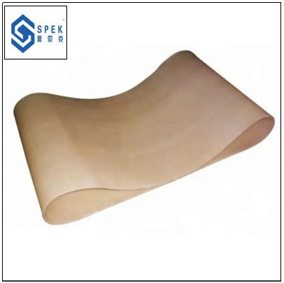 SPEK PTFE Cinturão de fusão Cinturão sem costura 0,38 / 0,45 mm com superfície resistente ao calor e antiaderente