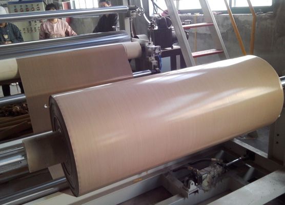 Cor revestida tecida planície de Brown da tela da fibra de vidro de PTFE fácil de limpar
