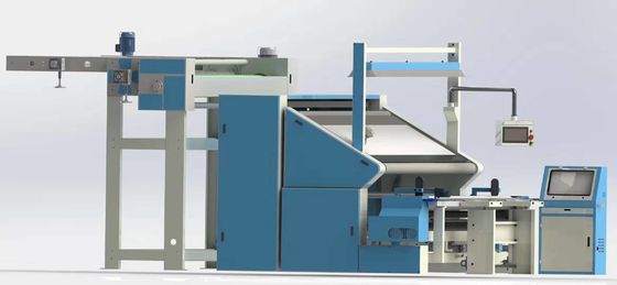 Alimentação inteligente da eficiência elevada da máquina de rolamento da inspeção de matéria têxtil da máquina de revestimento de matéria têxtil